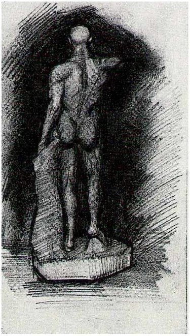 Vincent van Gogh's Plaster Statuette Drawing